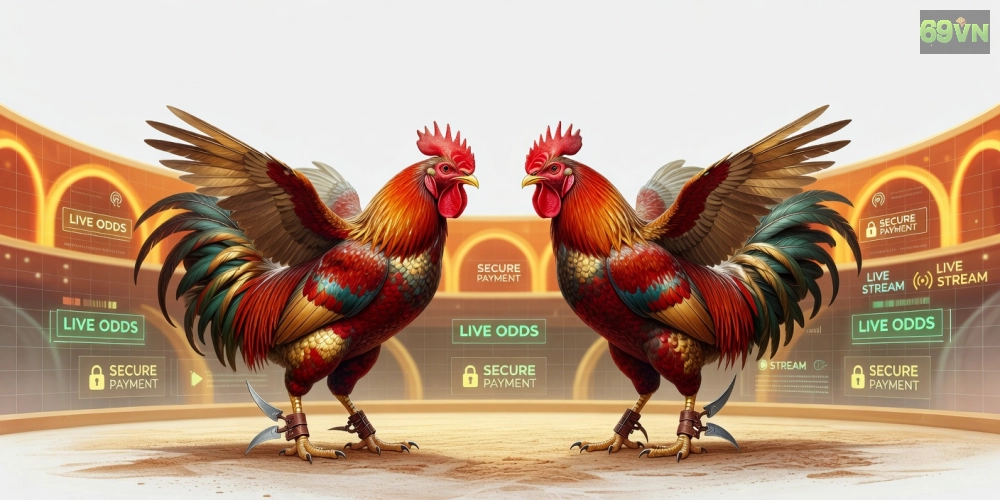 Minh họa khái niệm đá gà cựa dao 69vn với hình ảnh trực quan hấp dẫn