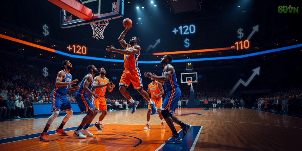 Trận đấu bóng rổ NBA sôi động với kèo cược đa dạng trên 69vn