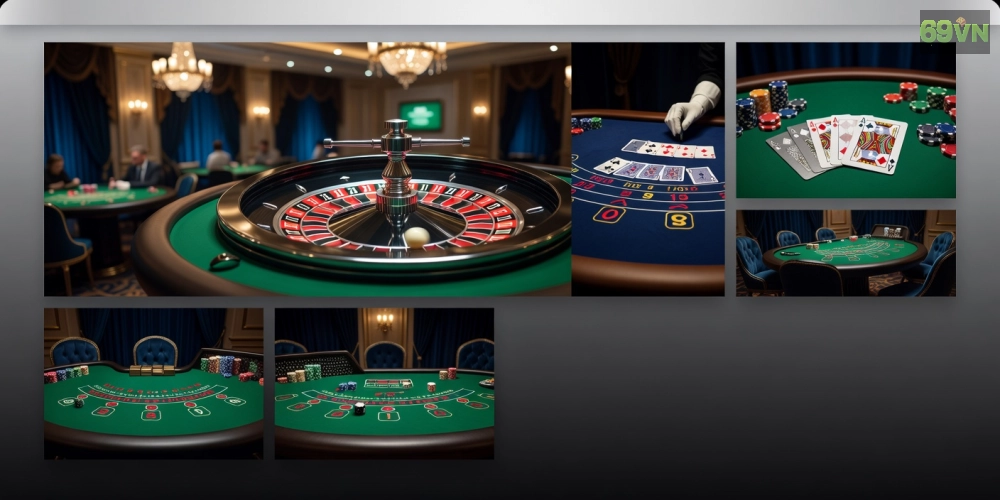 Hình ảnh tổng hợp top casino live house 69vn uy tín với các trò chơi nổi bật